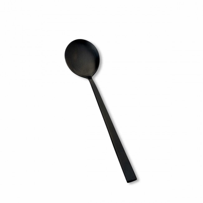 Bitz Besteck Edelstahl PVD Black Servierlöffel 24 cm