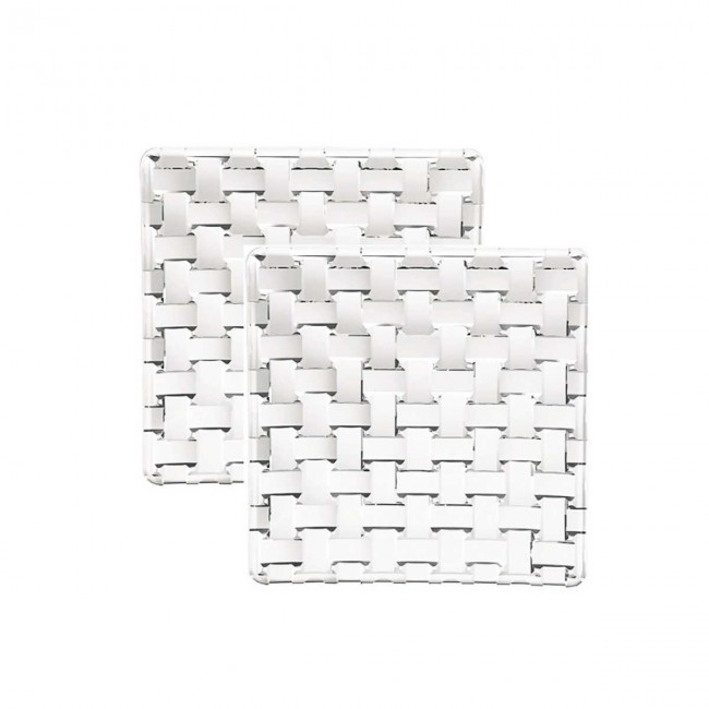 Nachtmann Bossa Nova Platte quadratisch Glas Set 2-tlg.