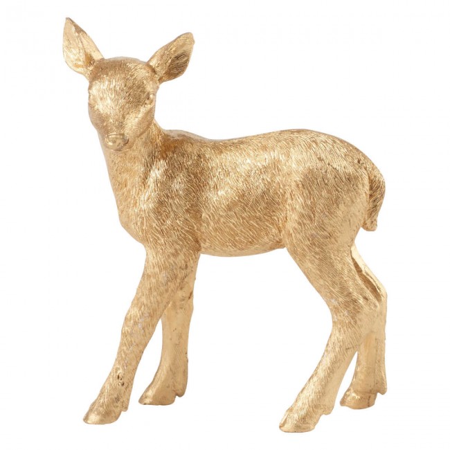 Villeroy & Boch Christmas Toys 2019 Rehkitz gold aus Kunststoff h: 12 cm