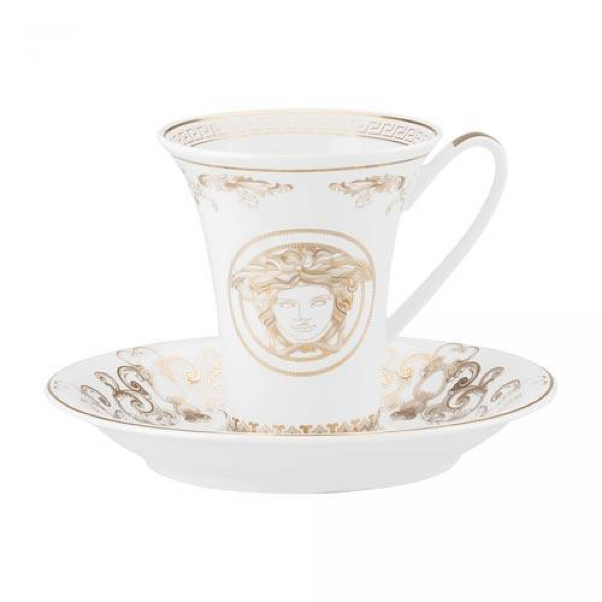 Rosenthal Versace,'Medusa Gala' Чашка для эспрессо / мокка с блюдцем,0.09 л