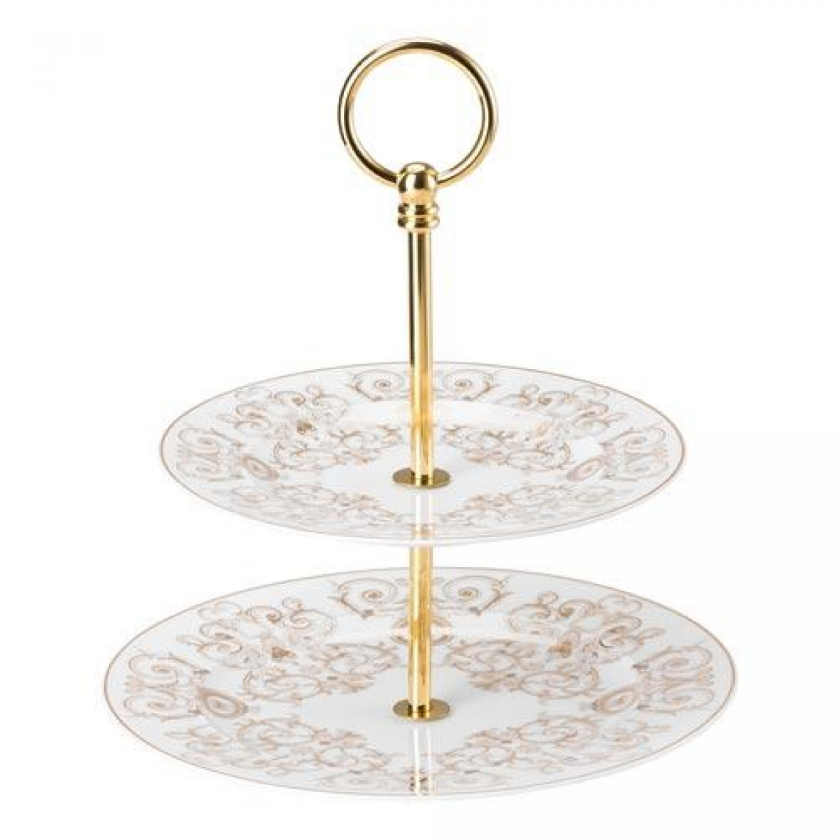 Rosenthal Versace,'Medusa Gala' Этажерка маленькая из 2 предм.,верхняя тарелка 18 см / нижняя тарелка 22 см