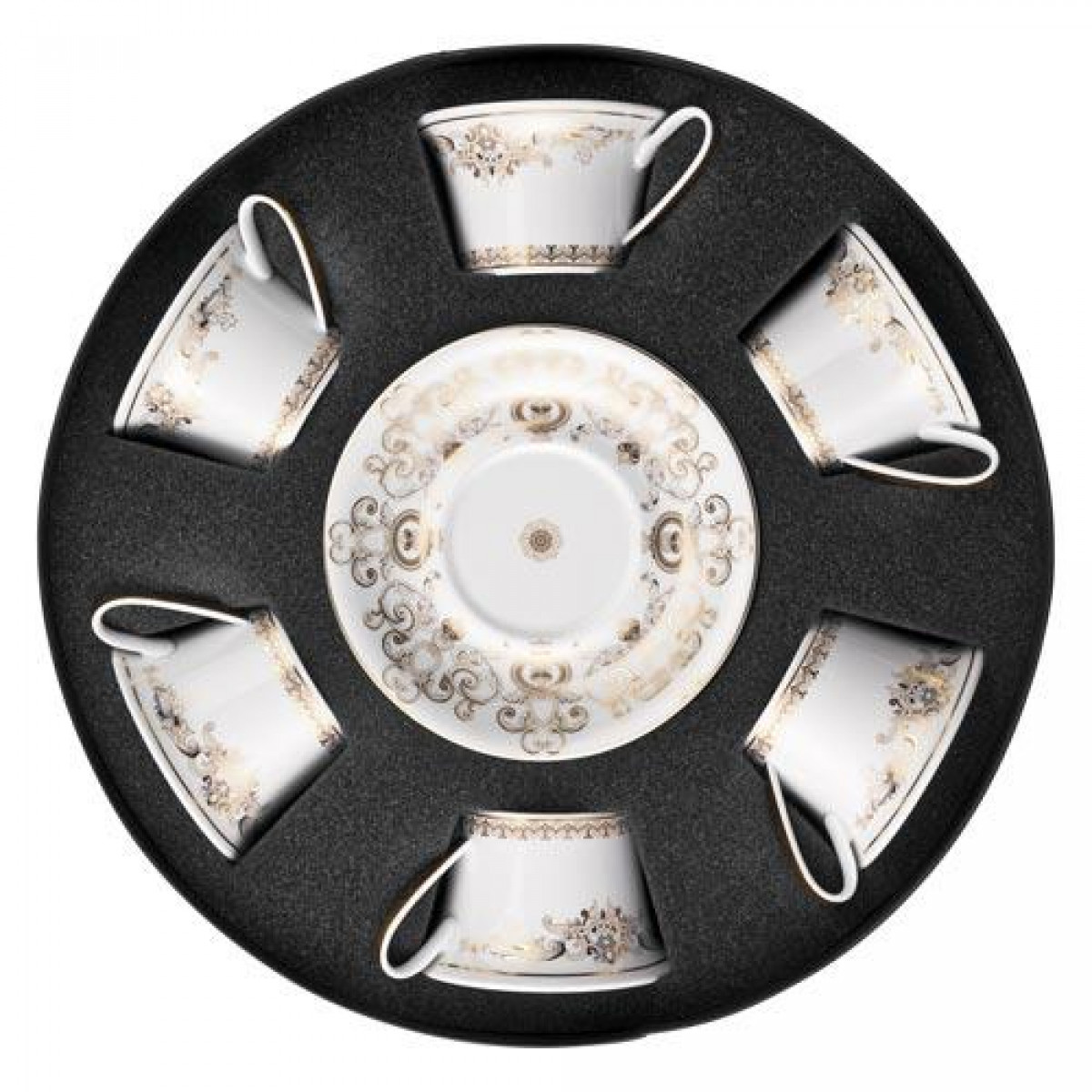 Rosenthal Versace,'Medusa Gala' Набор из 6 чайных чашек с блюдцами,0.22 л