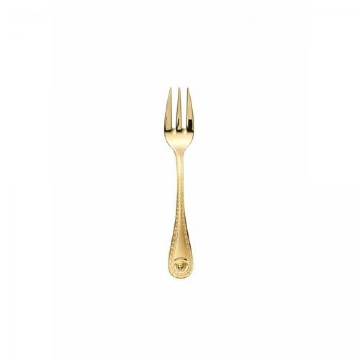 Rosenthal Versace,'Medusa Besteck 14 gramm vergoldet - Feingold 999' Вилка для торта,15.5 см