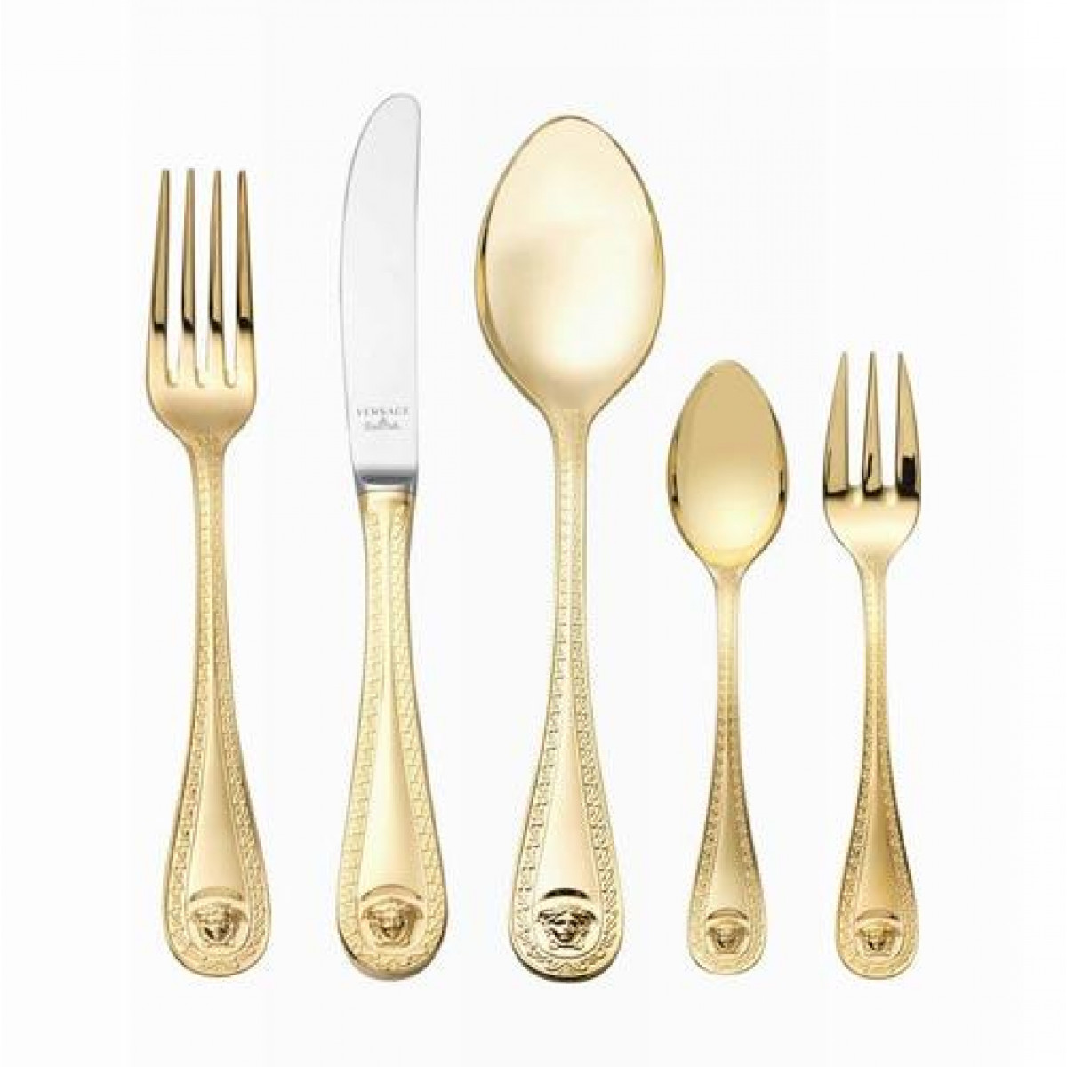 Rosenthal Versace,'Medusa Besteck 14 gramm vergoldet - Feingold 999' Набор столовых приборов,30 предм.