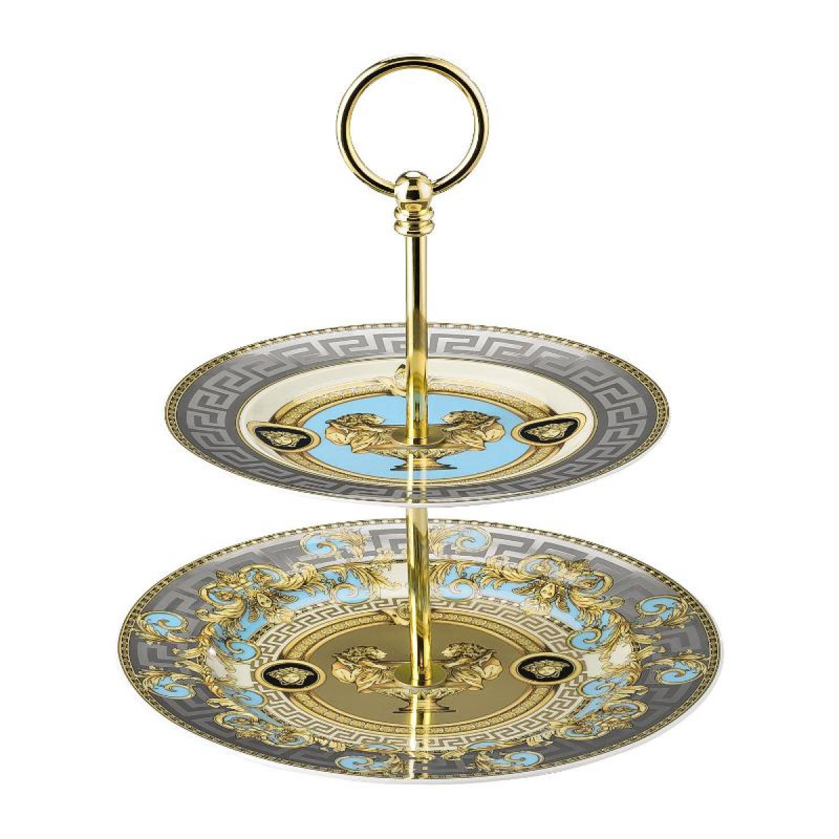 Rosenthal Versace,'Prestige Gala Le Bleu' Этажерка маленькая,2 предм.,18-22 см