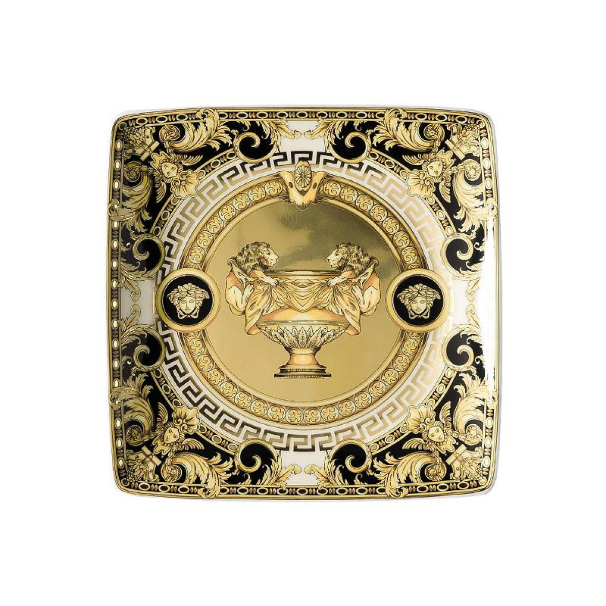 Rosenthal Versace,'Prestige Gala' Тарелка десертная квадратная,маленькая,плоская,12 см