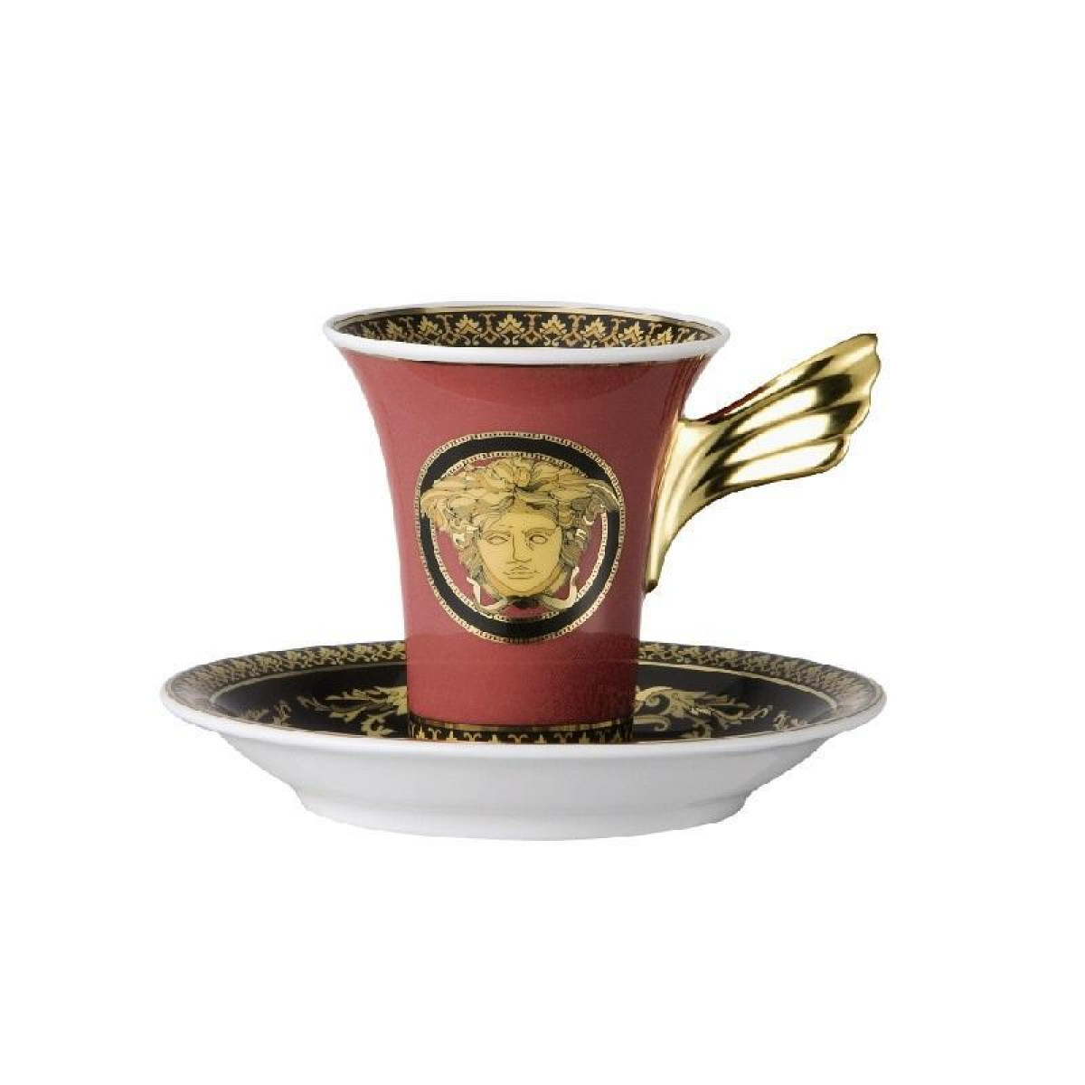 Rosenthal Versace 'Ikarus Medusa' Чашка для эспрессо / мокка с блюдцем,0.09 л