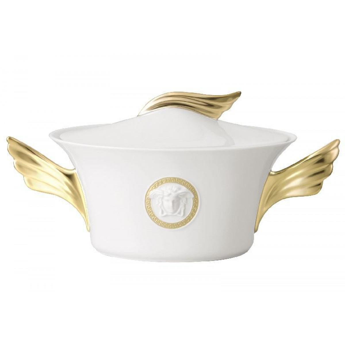 Rosenthal Versace 'Ikarus Médaillon Méandre d´Or' Тарелка десертная глубокая с крышкой 1,60 л