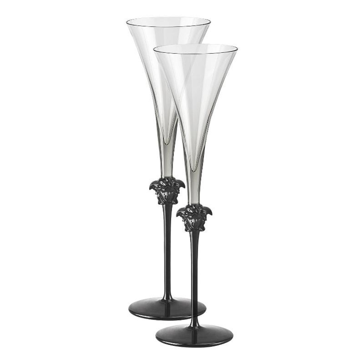 Rosenthal Versace,'Medusa Lumiere Haze' Набор бокалов для шампанского,серый,196 мл/ 30.3 см