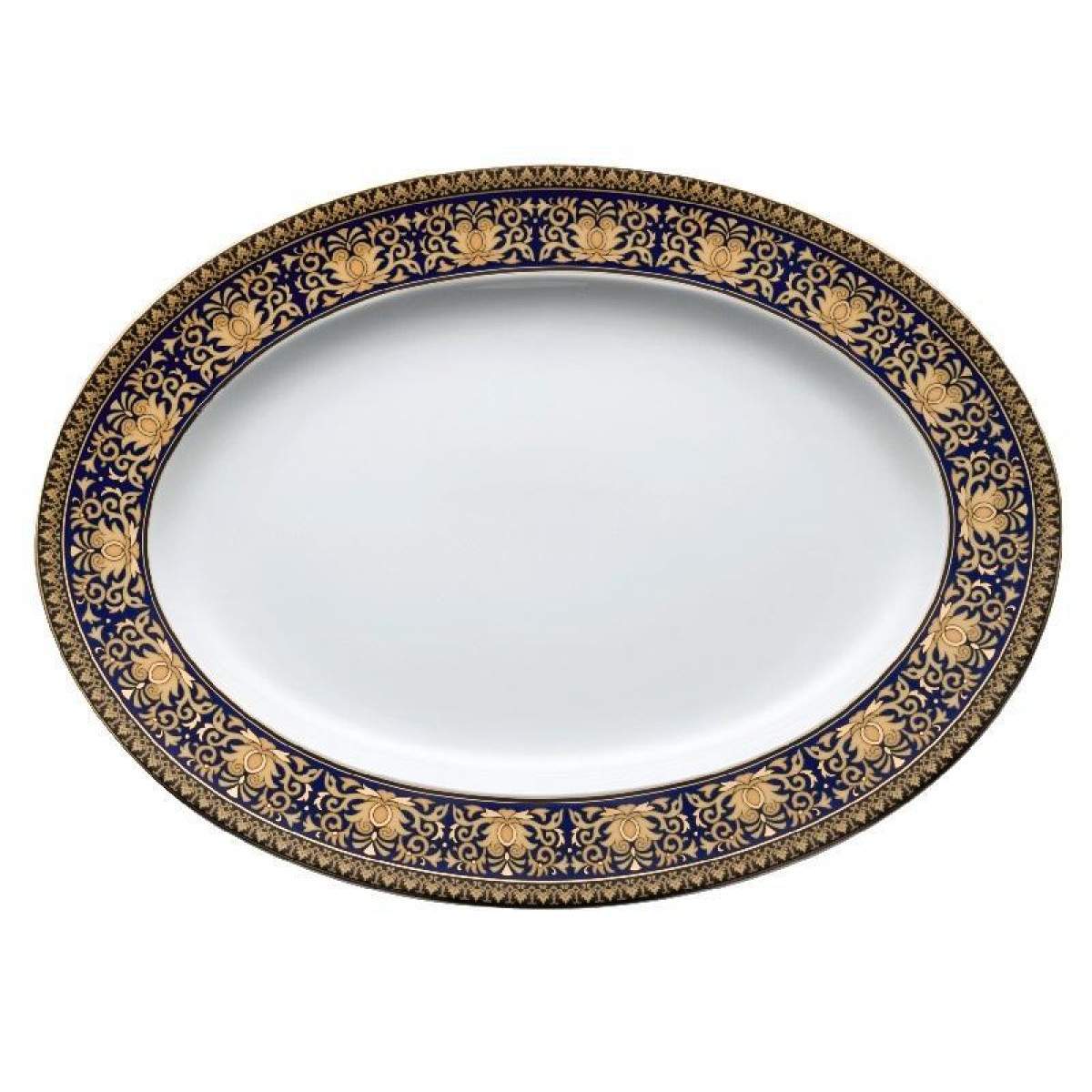 Rosenthal Versace 'Medusa blue' Блюдо овальное 34 см
