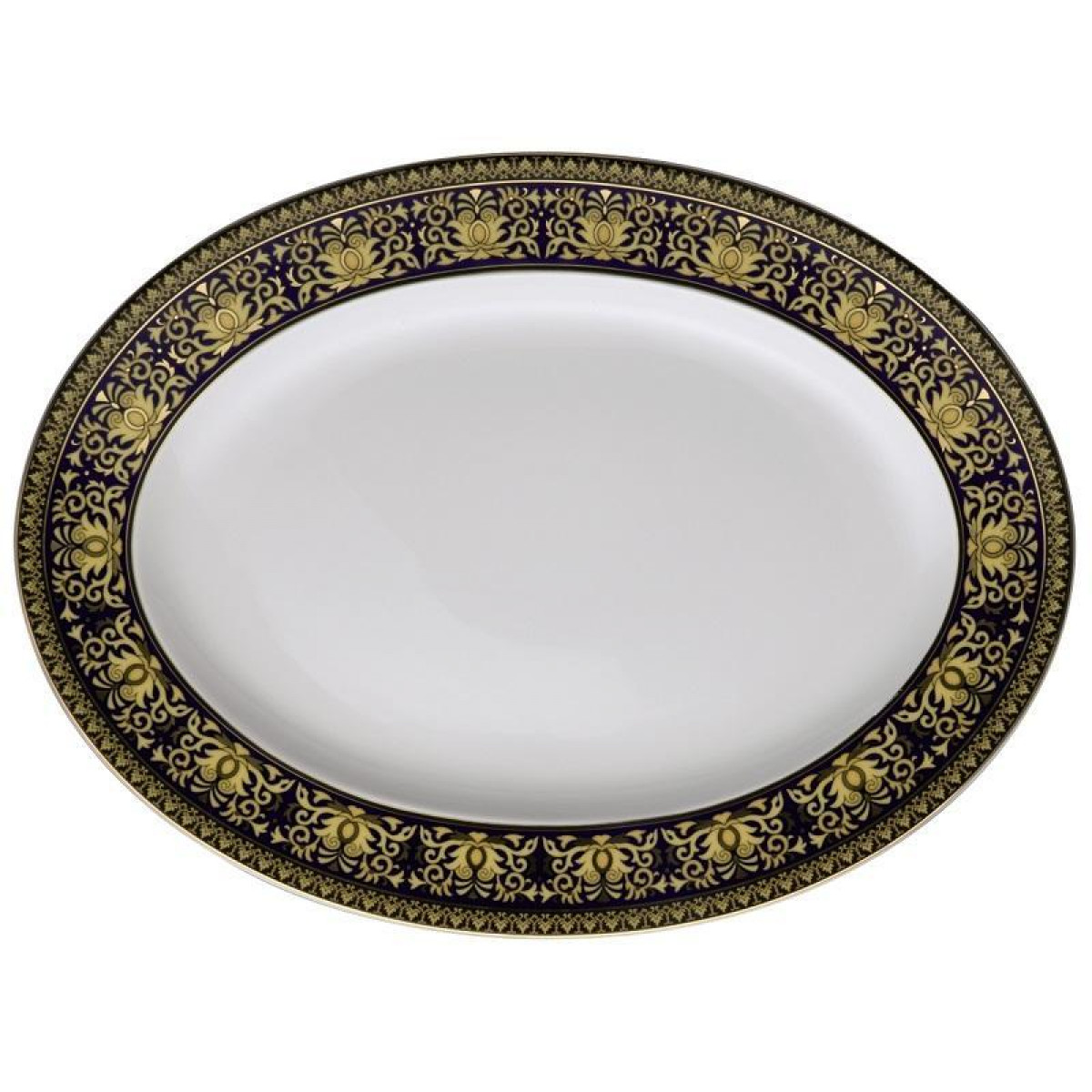 Rosenthal Versace 'Medusa blue' Блюдо овальное 40 см