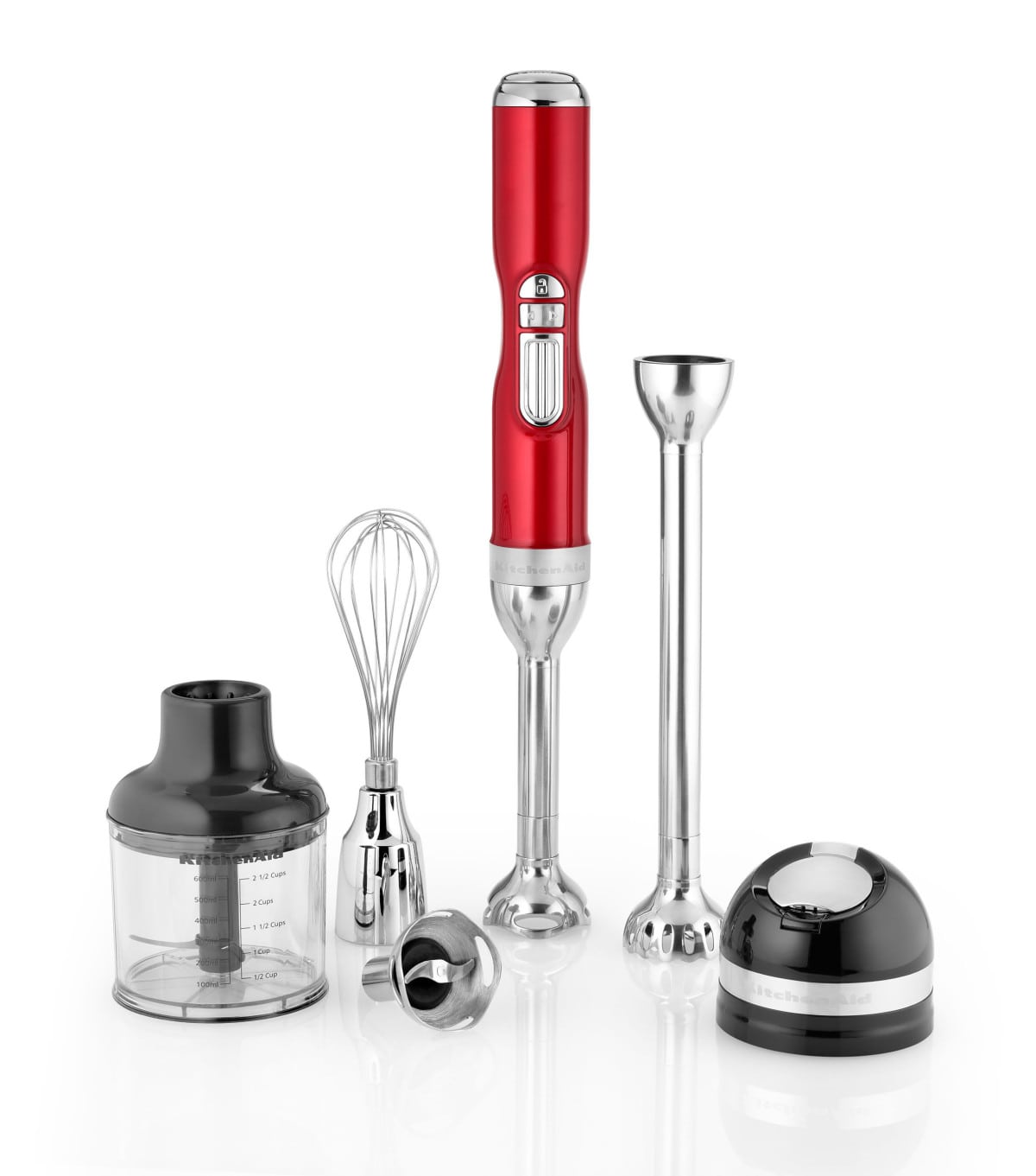 Блендер аккумуляторный погружной с насадками KitchenAid Artisan, карамельное яблоко (5KHB3581ECA)