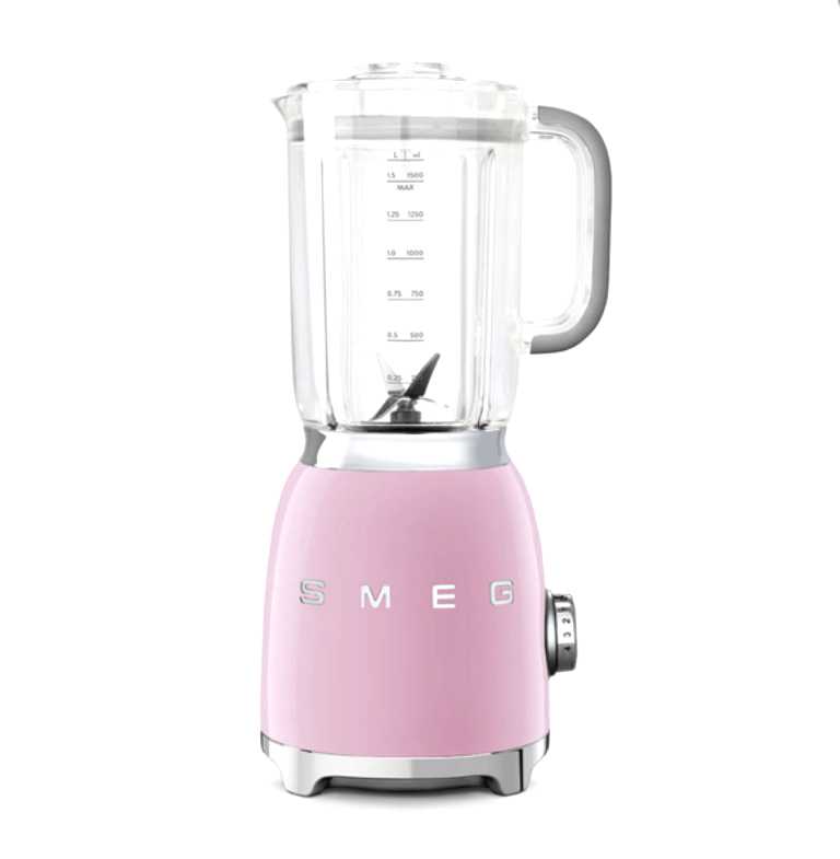 Блендер стационарный Smeg 50 Style, объем чаши 1,5 л, 16,5х17,8х39,7 см, розовый (BLF01PKEU)
