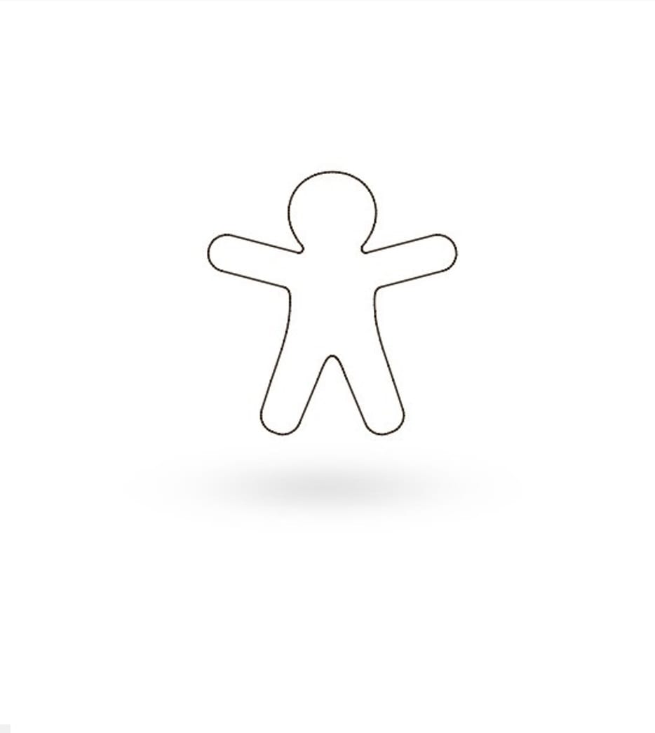 Форма для печенья "Пряничный человечек" Kaiser Backform COOKIE, 8х7х2,5 см, серебристый (23 0060 1045/1)