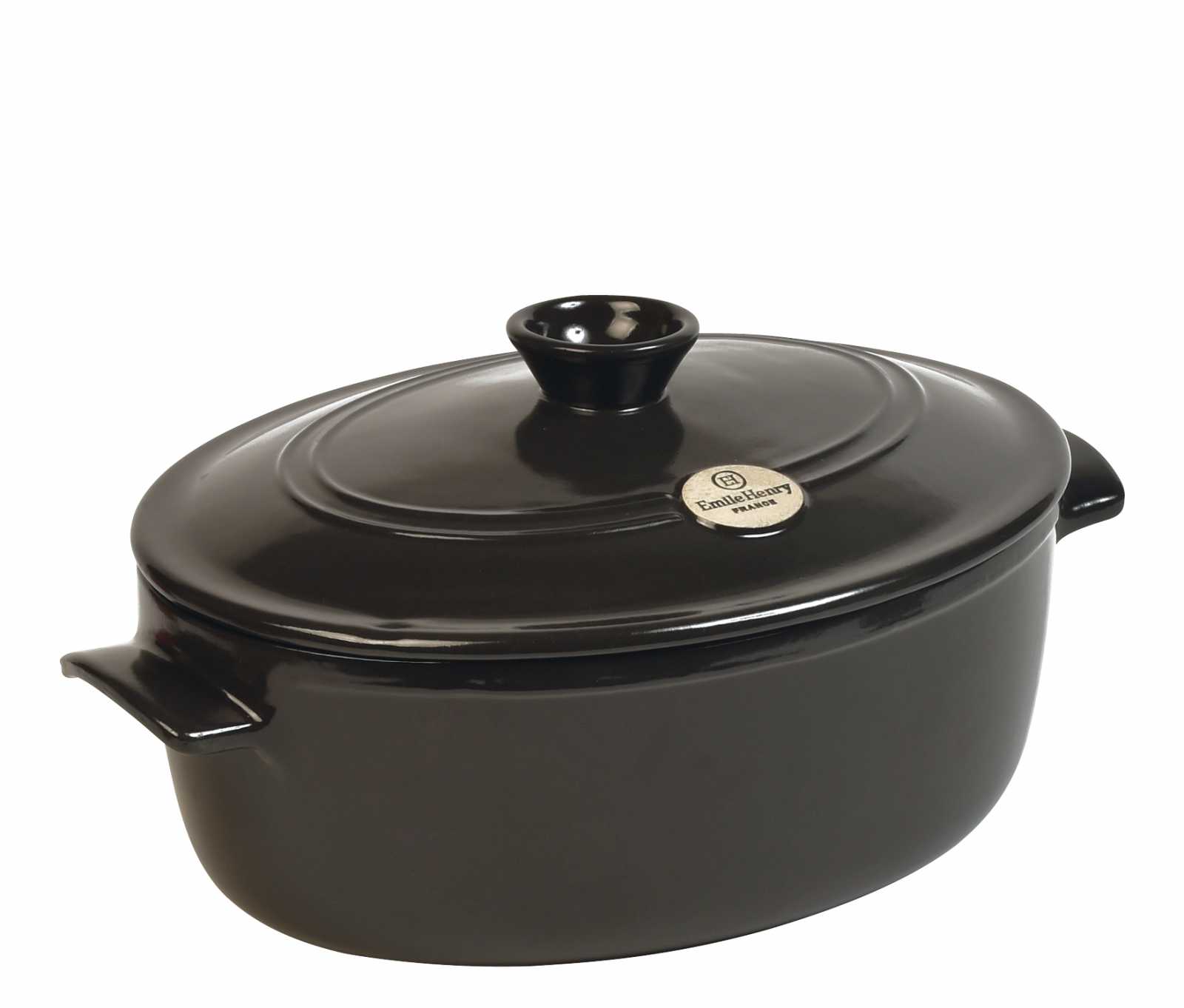 Кастрюля овальная Emile Henry Cookware, объем 4,7 л, черный (794547)