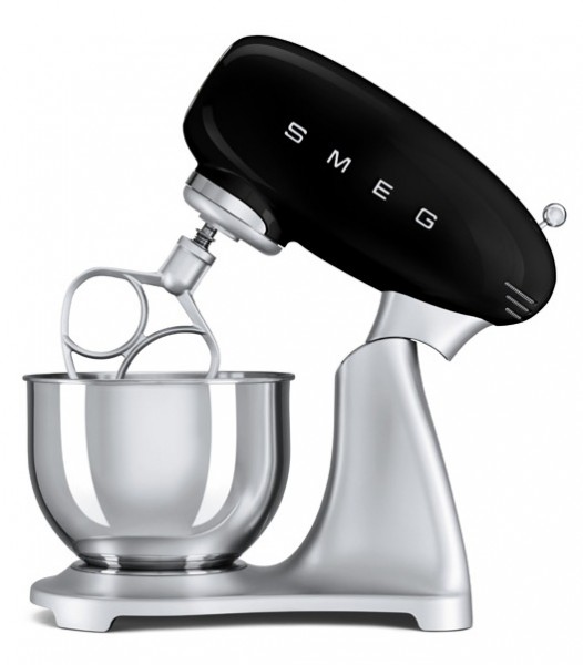 Миксер планетарный Smeg 50 Style, объем чаши 4,8 л, черный (SMF01BLEU)