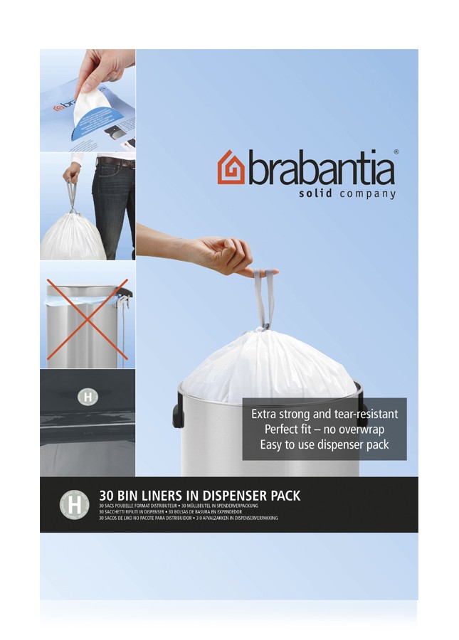 Набор мусорных пакетов Brabantia (50/60 л), "H", 30 шт. (375705)