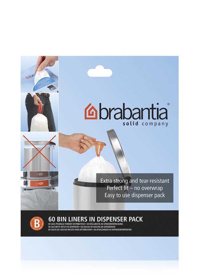 Набор мусорных пакетов Brabantia (5 л), "В" 60 шт. (348969)